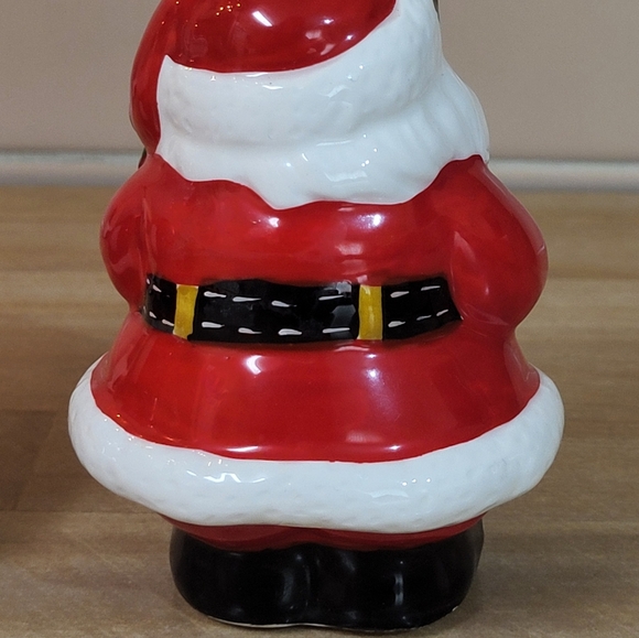 Vintage  Giftcraft Ceramic Santa Salt & Pepper Shakers 1995 Andrew Baron Design - Picture 8 of 10